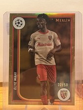 2023-24 Topps Merlin Uefa Club Competitions - Elye Wahi #101 Gold Refractor /50