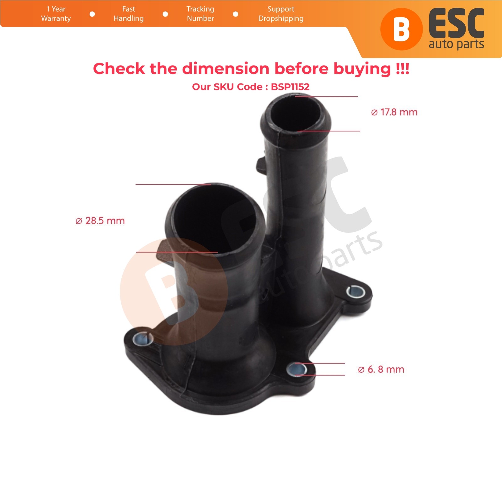 Thermostat Coolant Flange for Fusion Focus C-Max Fiesta Mondeo B-Max Ecosport