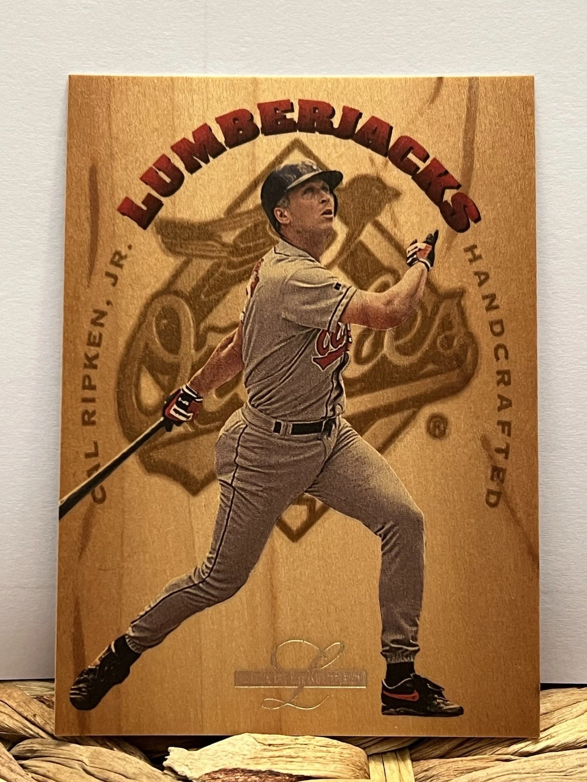 1995 Leaf Limited LUMBERJACKS #16 Cal Ripken Jr  HOF REAL WOOD INSERT /5000