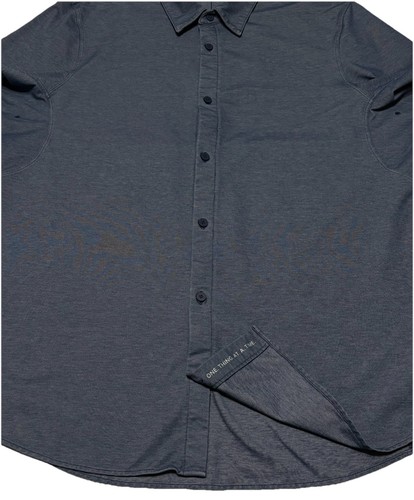 Lululemon Commission Herren XL Blau Langarm Button Down Oberhemd Atmungsaktiv - Bild 6 von 9