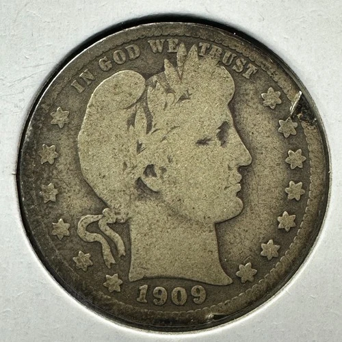 1909-D 25C Barber Quarter, Contains 0.1808oz of SILVER (88300)