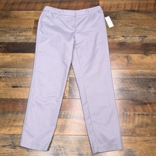 Liz Claiborne Emma Ankle Pants Womens 6 Gray Mid Rise Stretch New