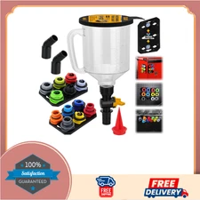 18-Piece Engine Oil & Coolant Funnel Kit with 12 Adapters and Magnetic Tray