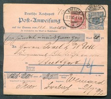 DR-Krone/Adler 47+GA BEDARFS-Postanweisung aus BREBACH (GA0365