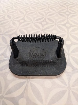Cast Iron Bacon  Press FOOD NETWORK 6  1/4  Wide Grill Meats Cooking Kitchen