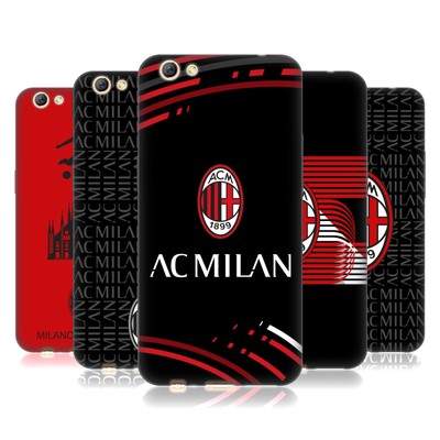 OFFICIAL AC MILAN CREST PATTERNS SOFT GEL CASE FOR OPPO PHONES