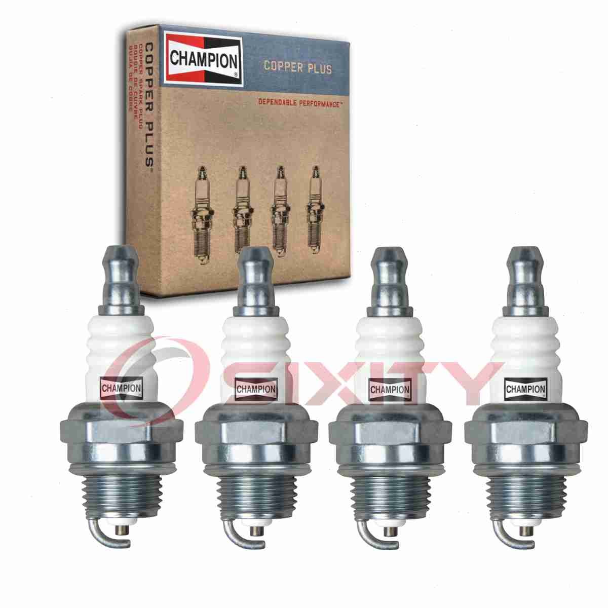4 pc Champion Copper Plus 852 Spark Plugs for WSR6F RCJ6Y L7RTC BPMR8Y js