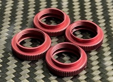 Vintage Trinity RC Team Associated Losi XXX Threaded Shock Collars Red TMF1121