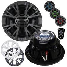 AUDIOPIPE APMP-T830LD 8  2-WAY COAXIAL MARINE SPEAKERS PAIR w/ RGB LED LIGHTS