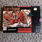 Secret of Evermore SNES Super Nintendo CIB Authentic Game Box Manual 2 Posters