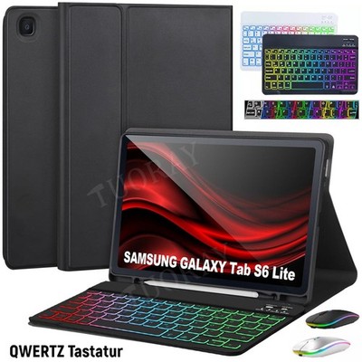 Beleuchtet Tastatur Hülle für Samsung Galaxy Tab S6 Lite 10,4 Zoll SM-P620/ P625