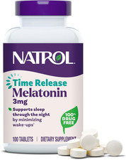 Melatonin 3 Mg Time Release, Dietary Supplement to Minimize Wake Ups, Nighttime