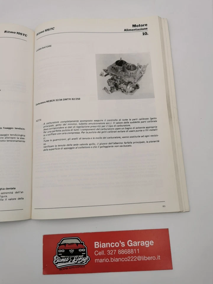 Manuale Nuova Ritmo 105 TC - Immagine 4 di 4