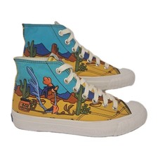 Keds Looney Tunes RARE VTG 1994 High Top Shoe Roadrunner Wile E Coyote Women 7.5