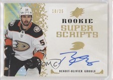 2021 SPx Rookie Superscripts Gold 10/25 Benoit-Olivier Groulx #RSS-BG Auto vj1
