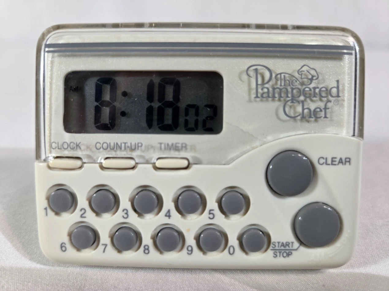 Pampered Chef Digital Clock/Timer With Magnetic Clip/Stand