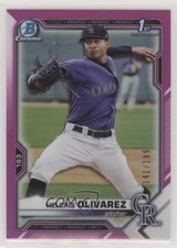 2021 Bowman Chrome Prospects Fuchsia Refractor 141/199 Helcris Olivarez 6zh