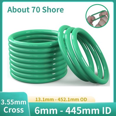 Metric FKM Rubber O Ring Seals 3.55mm Cross Section 6mm-445mm ID Oil Resistant