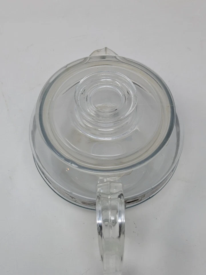 1960's Pyrex 6 Cup Flameware Clear Glass Coffee Teapot with Lid 8446-B - Image 3 of 4