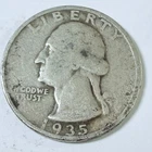 1935-P Washington Quarter - 90% Silver - Circulated Coin #6243
