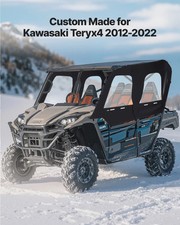 Cab Enclosure Upper Doors, Compatible with Kawasaki Teryx4 2012-2022, Soft Uppe