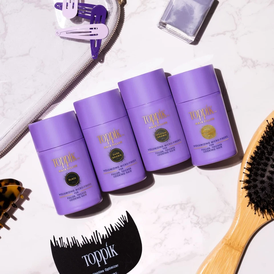 Microfibras voluminizadoras relleno capilar Toppik - marrón medio | 0,42 oz (12 g) Foto 2 de 4