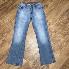 Wrangler Retro Slim Boot Blue Denim Jeans Men Size 28X30 Western Cowboy Chore