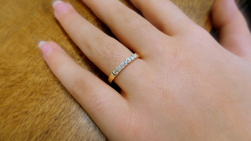 DIAMOND WEDDING BAND 14K YELLOW GOLD I CLARITY I COLOR 0.25 CT STACKABLE RING - Bild 5 von 9