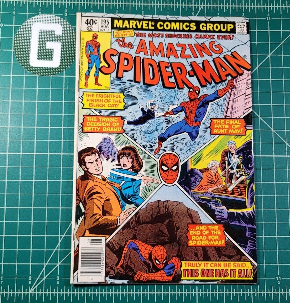 Amazing Spider-Man #195 (1979) 2nd Appearance Black Cat Marvel Comics VF-