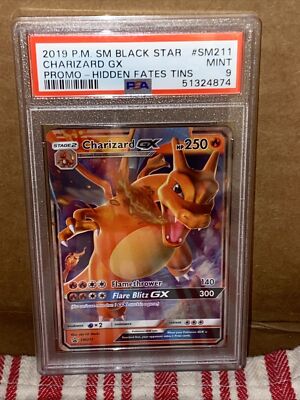 Pokemon Hidden Fates Tins Charizard GX SM211 Black Star Promo