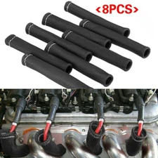 8Pcs 2500° Spark Plug Wire Boots Protector Sleeve Heat Shield Cover For LS1/LS2
