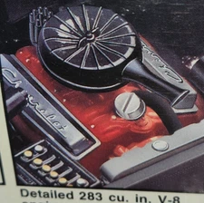 STOCK 283 C.I.  V-8 ENGINE -1957 CHEVY BEL  AIR SPORT BONUS ENGINE STAND