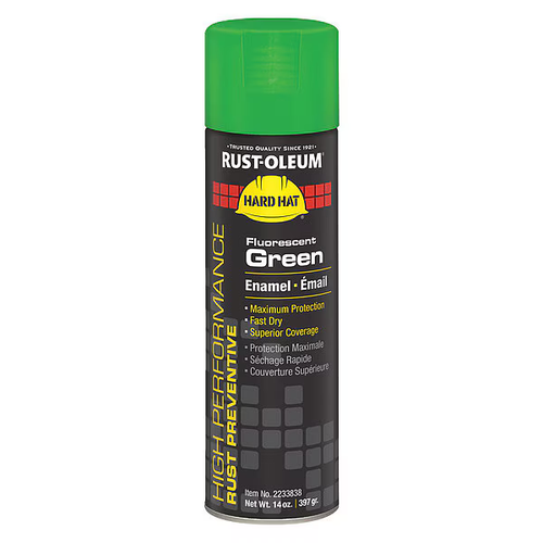 Rust-Oleum 2233838 Rust Preventative Spray Paint, Fluorescent Green, 14 oz