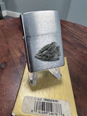 Zippo Windproof Lighter Brushed Chrome SOUTHWEST Series EAGLE ARROWHEAD 2001 NEU