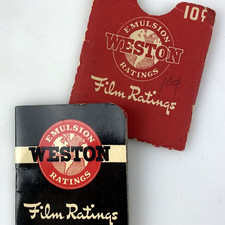 WESTON Emulsion Ratings Exposure Meter Film Times Camera Photography Vintage