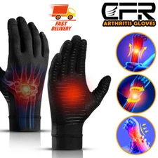 Copper Compression Gloves Hand Brace Support Sport Arthritis Rheumatoid Relief H