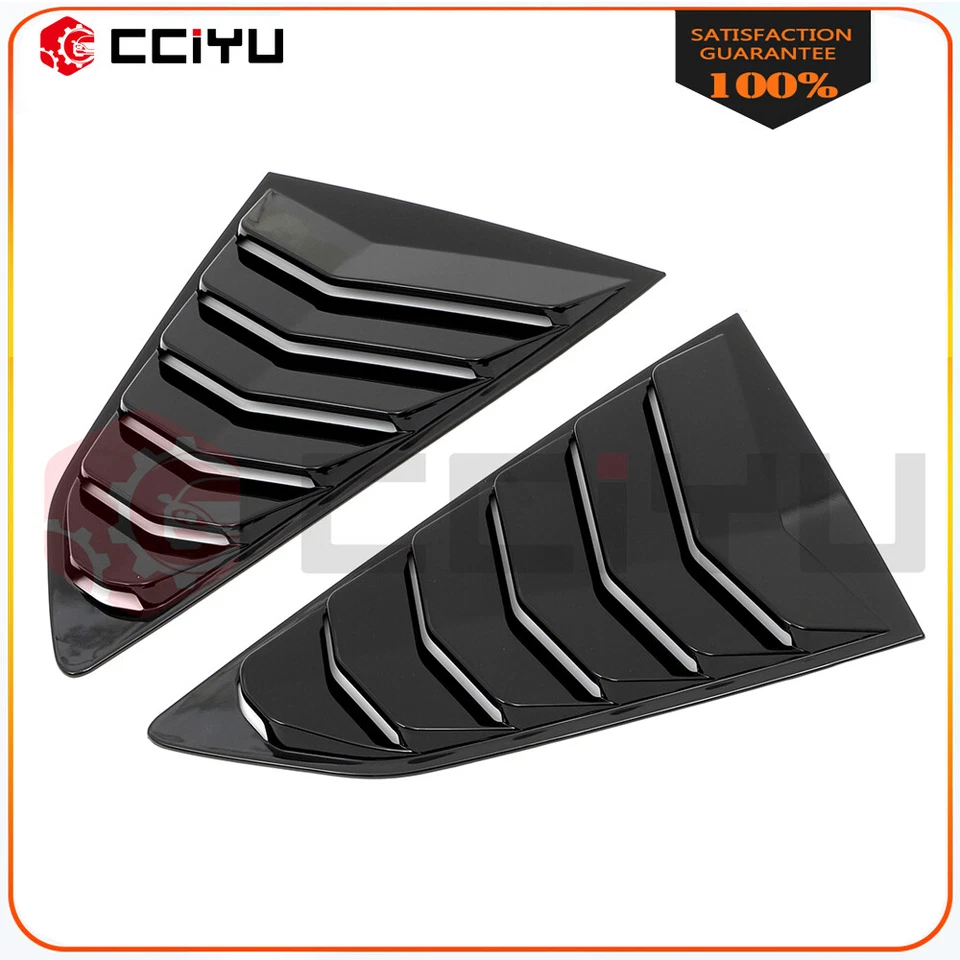 Cubierta de persianas de ventana lateral negra brillante para Chevy Camaro 2016 2017 2018 2019 2020 Foto 2 de 2