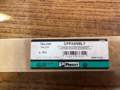 Panduit CPP24WBLY - Patch Panel - Mini-Com - 24 Port