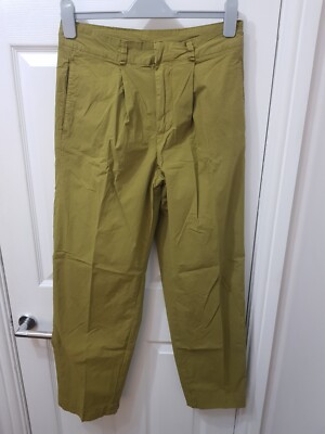 Free People Luca High Rise Barrel Hose Khaki US 6 UK 10 W30 L29 UVP 68£