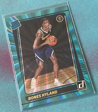 2021-22 Donruss Bones Hyland Rated Rookie Holo Teal Laser Card # 244 ~ Nuggets