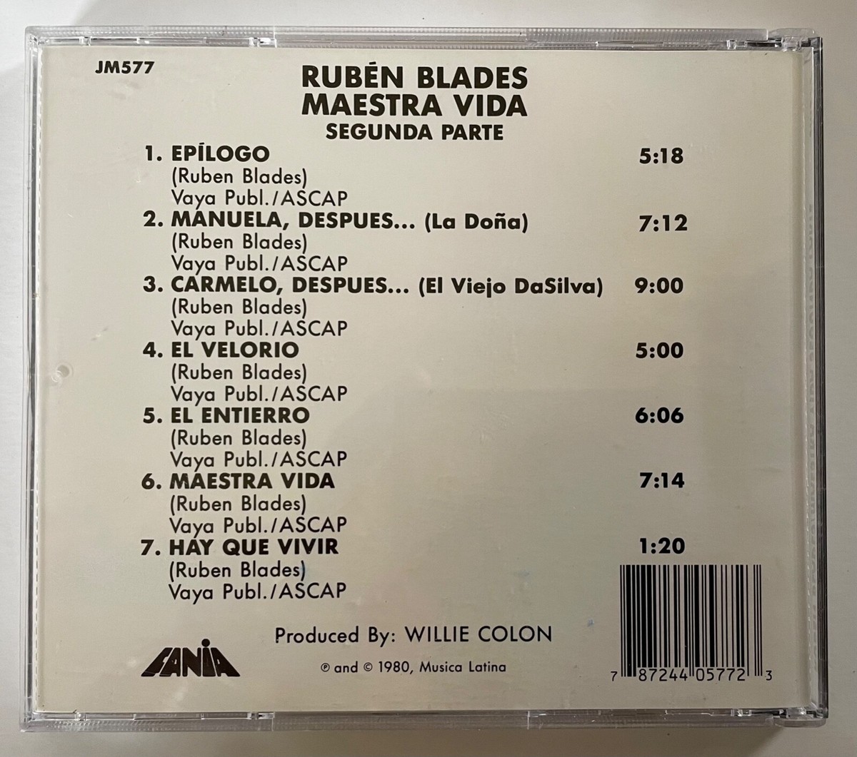 激レア美盤オリジ‼️Ruben Blades Maestra Vida Prime Ruben Blades – Maestra Vida Primera Parte – CD (Album