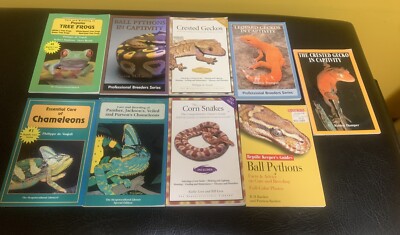 Lot Of 9 Reptile Books chameleons tree frogs corn snakes geckos ball pythons