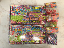 Loom bands 2 x 1000 band Boxes Plus 3 Refills~Brand NEW~