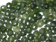 Gorgeous 8mm Faceted Green Jade Cube gemstone beads