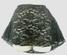 Capezio black stretch lace pullup sequin skirt Ladies extra large adult