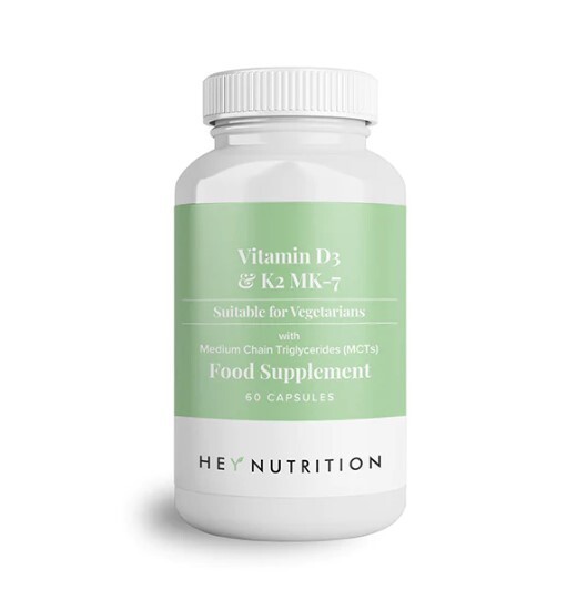 HEY NUTRITION VITAMIN D3 & K2 MK-7-100ug MCT's 60 CAPSULES FAST/TRACKED DELIVERY