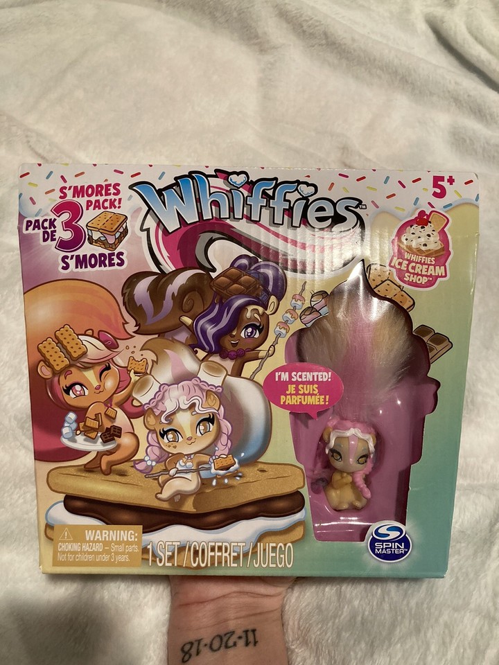 Whiffies S'mores Sammelfiguren – Duftende Plüschtiere, 3 Figuren Mit Marshmallow-, Schokoladen-, Keks-Duft