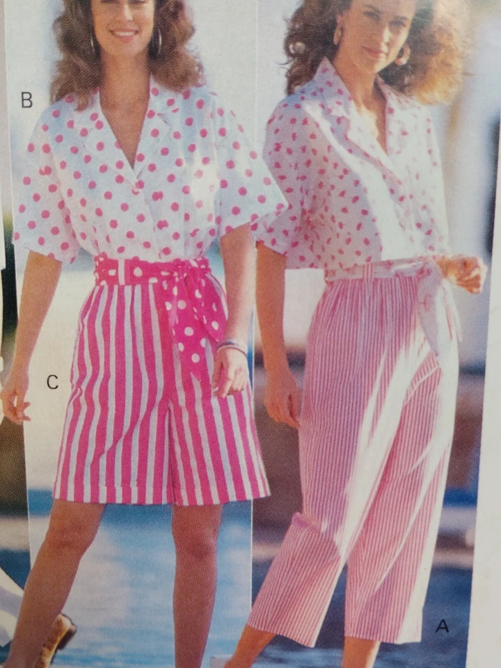 Top Shirt Shorts Capri Pants Sash 6 8 10 Butterick 4109 Sewing Pattern UC Easy - Image 4 of 4