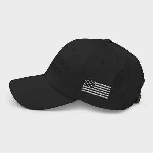 Dark MAGA Hat Black on Black Make America Great Again Hat Trump Baseball Cap - 第 12/21 張圖片