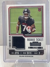 2023 Panini Contenders Bijan Robinson Rookie Ticket Relic Patch Falcons